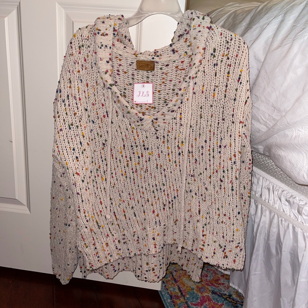 Multicolored speck sweater